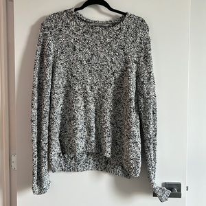 Tiger of Sweden Bouclé Cotton Sweater M – Navy & White Knit, scandi style